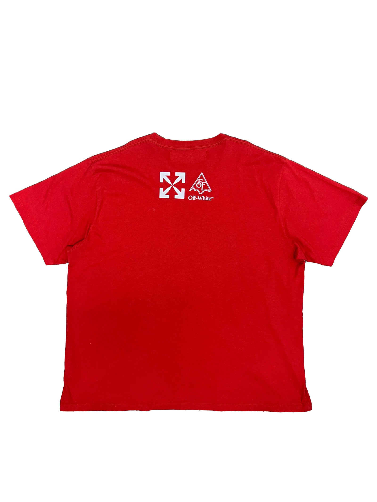 Off-White 'Climbing' T-Shirt Red Size X-Large