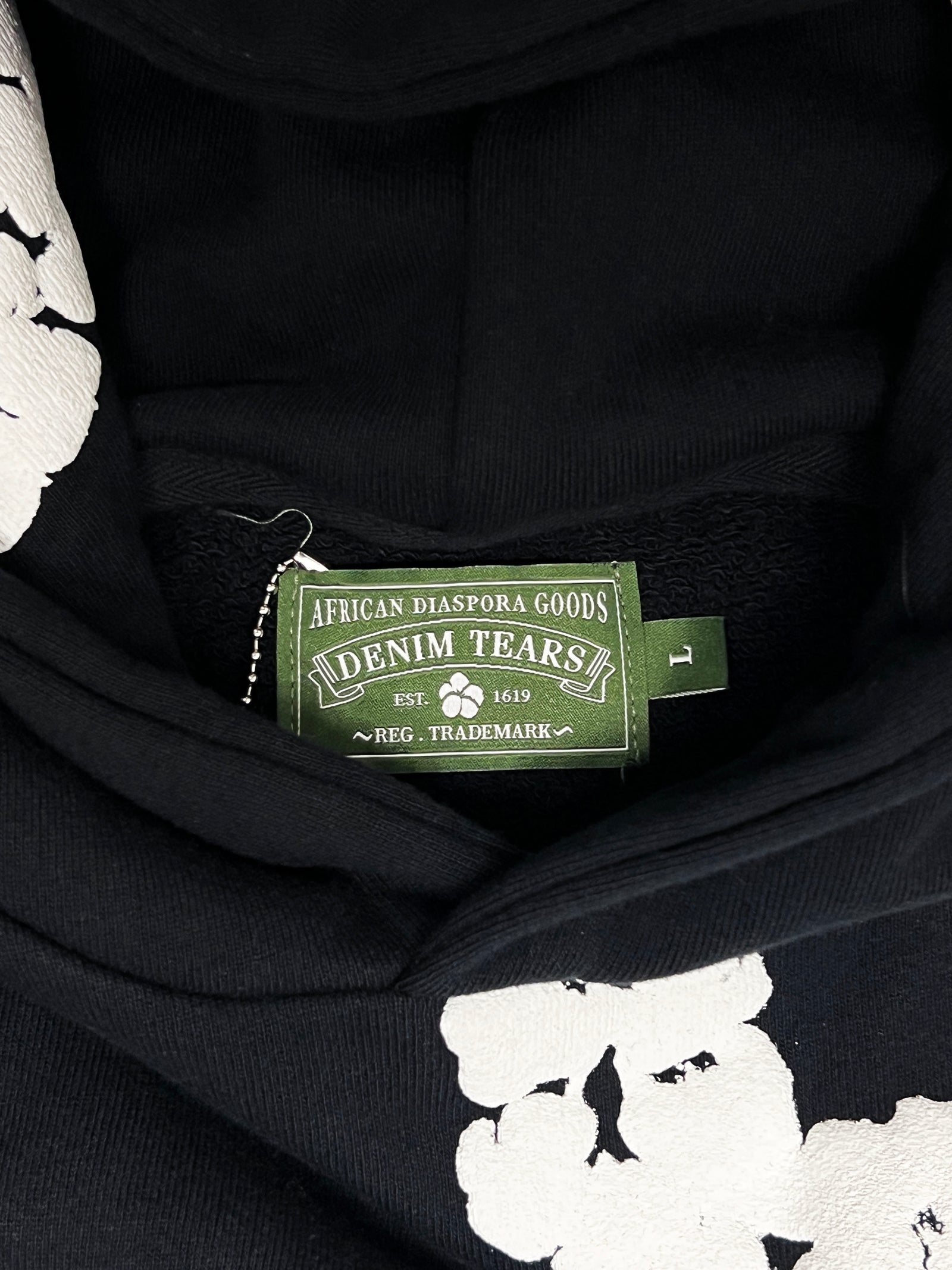 Denim Tears Wreath Hoodie Black Size Large