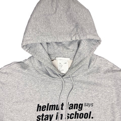 Helmut Lang Stay In School Hoodie Size Large