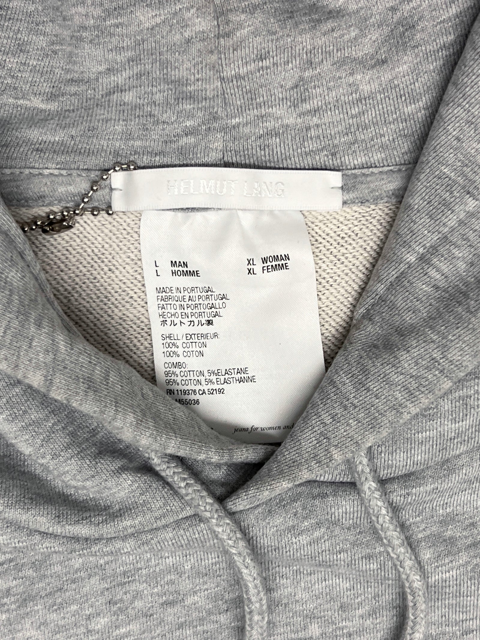Helmut Lang Stay In School Hoodie Size Large