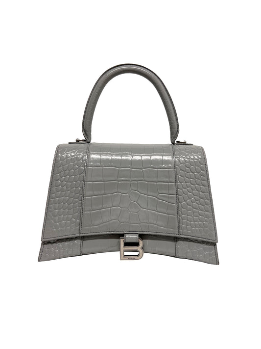 Balenciaga Hourglass Grey Top Handle Bag