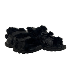 Balenciaga Track Fur Sandals Size 12