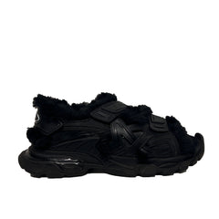 Balenciaga Track Fur Sandals Size 12