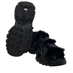 Balenciaga Track Fur Sandals Size 12
