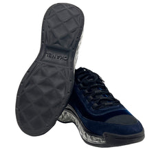 Chanel Velour Sneakers Blue Size 9