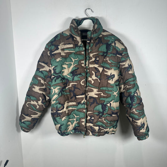 ERL Camouflage Down Puffer Jacket Size L
