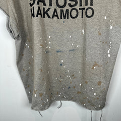 Satoshi Nakamoto Distressed Luke Grey T-Shirt Size XL