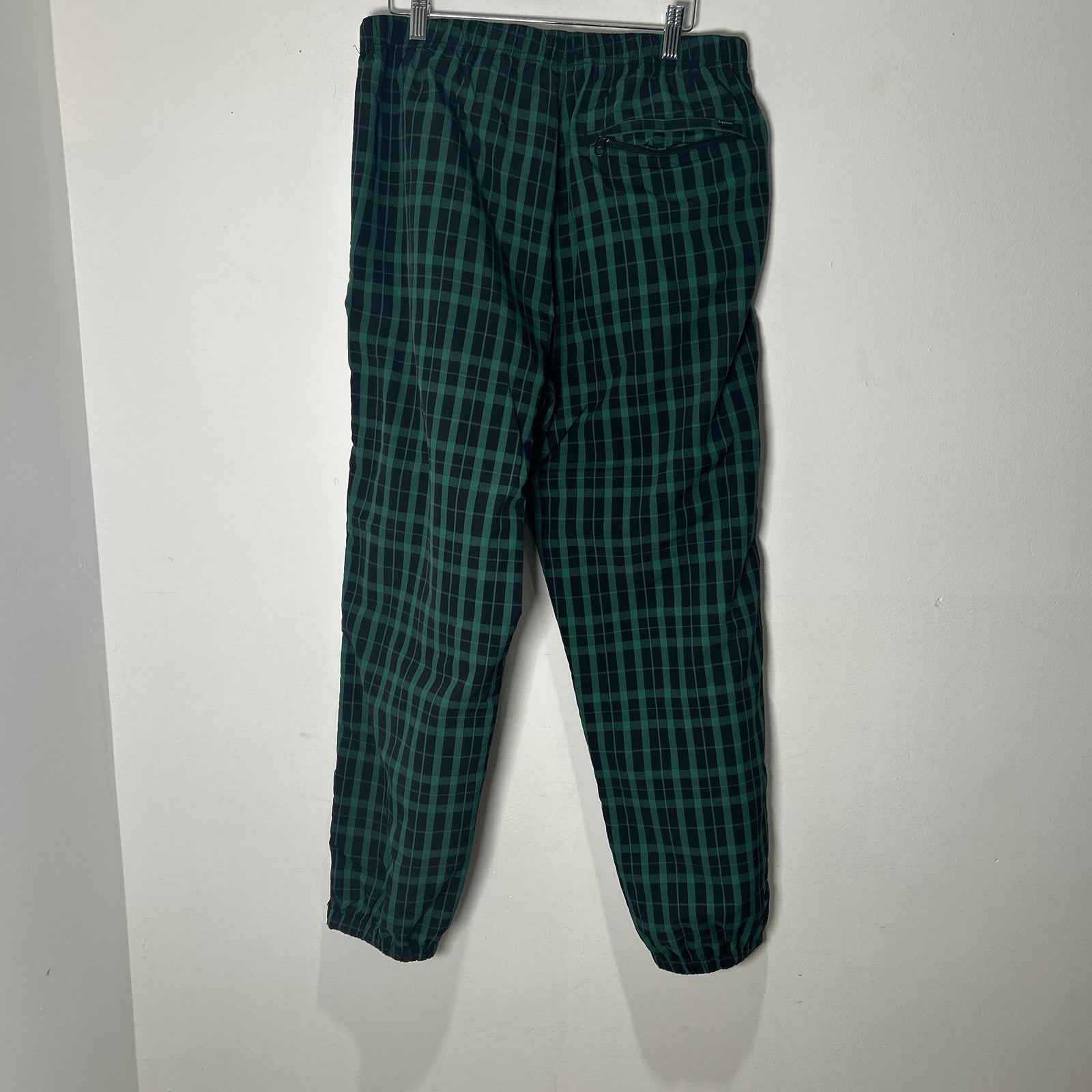 Supreme Green Plaid Track Pants Size M