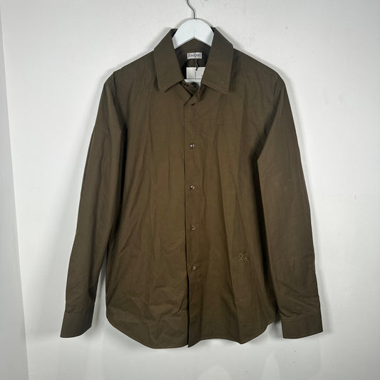 Burberry Olive Button Up Shirt L