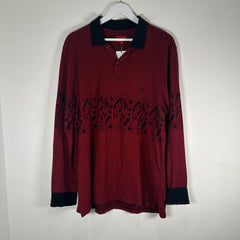 Supreme Red Bandana Knit Polo Size L