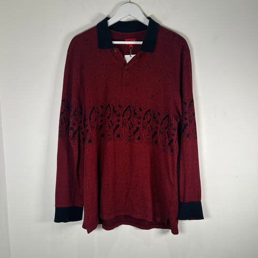 Supreme Red Bandana Knit Polo Size L