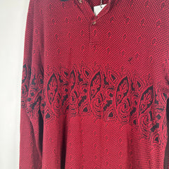 Supreme Red Bandana Knit Polo Size L
