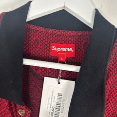 Supreme Red Bandana Knit Polo Size L