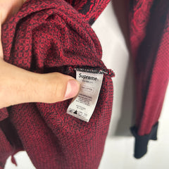 Supreme Red Bandana Knit Polo Size L