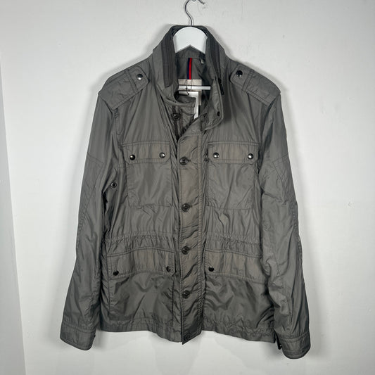 Moncler Grey Nylon Field Jacket Size XL