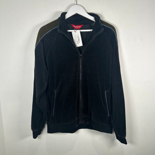 Supreme Color Block Velour Track Jacket Size L