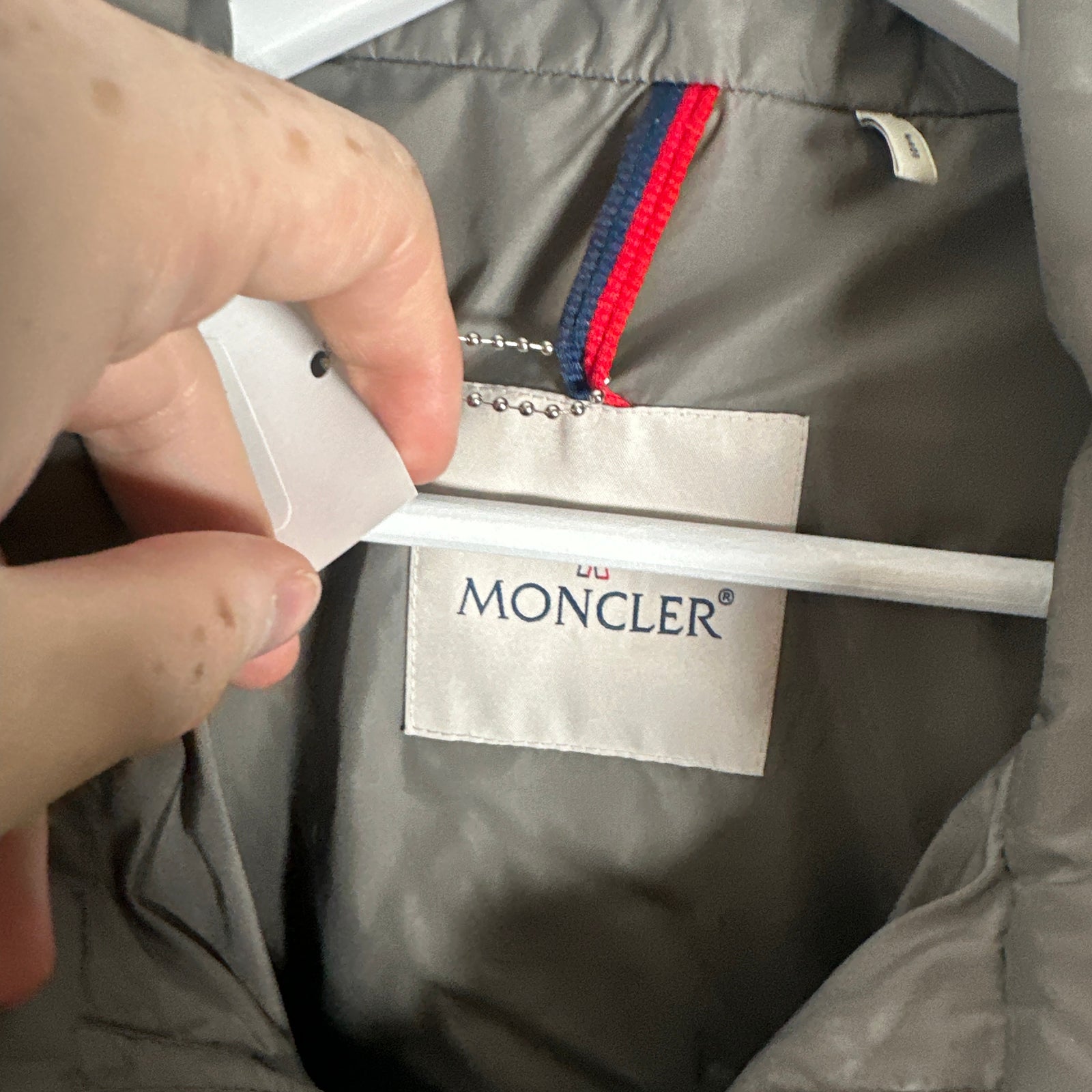 Moncler Grey Nylon Field Jacket Size XL