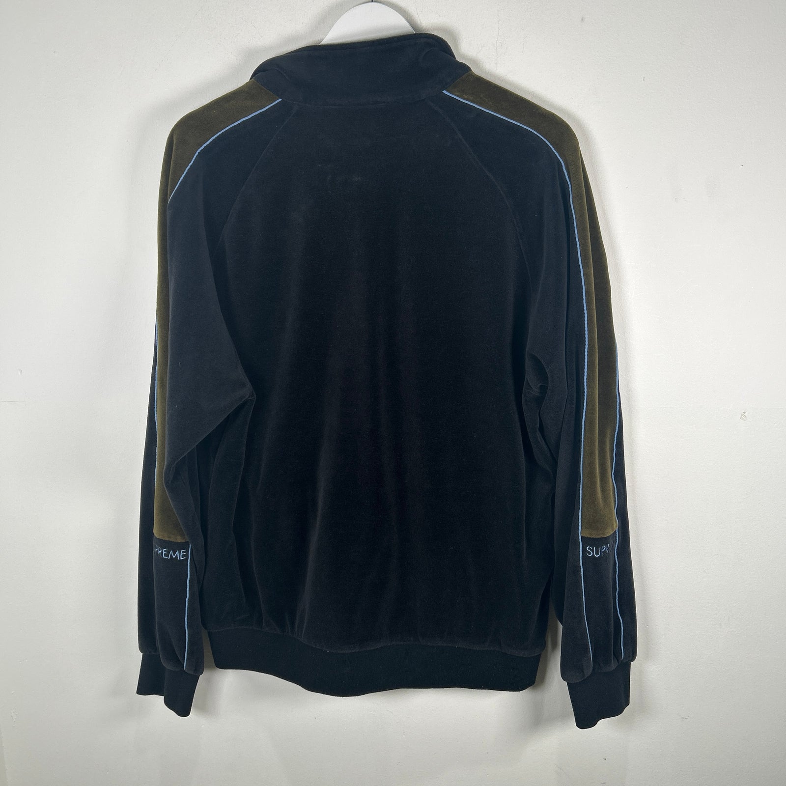 Supreme Color Block Velour Track Jacket Size L