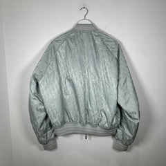 Dior Gray Nylon Oblique Reversible Bomber Jacket Size L