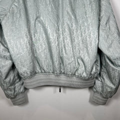 Dior Gray Nylon Oblique Reversible Bomber Jacket Size L