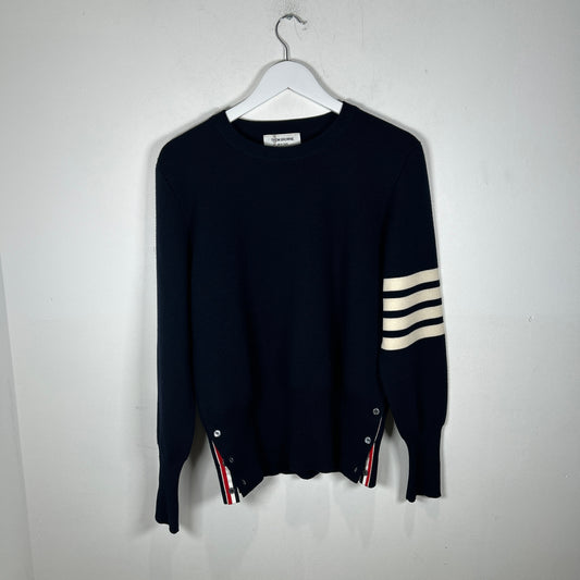 Thom Browne Navy Knit 4 Bat Sweater Size 3