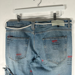 Off-White All Over Print Logo Jeans Size 34