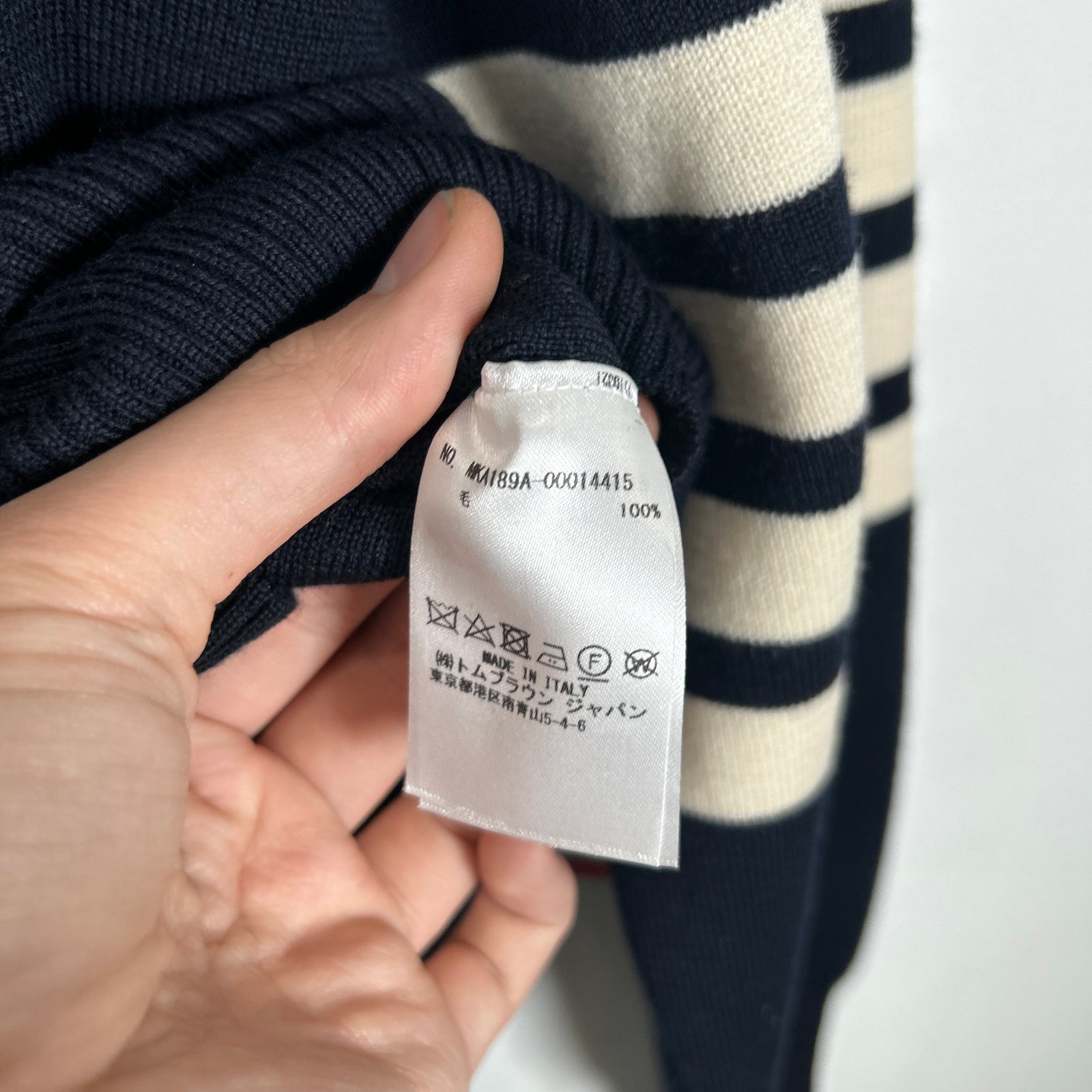 Thom Browne Navy Knit 4 Bat Sweater Size 3