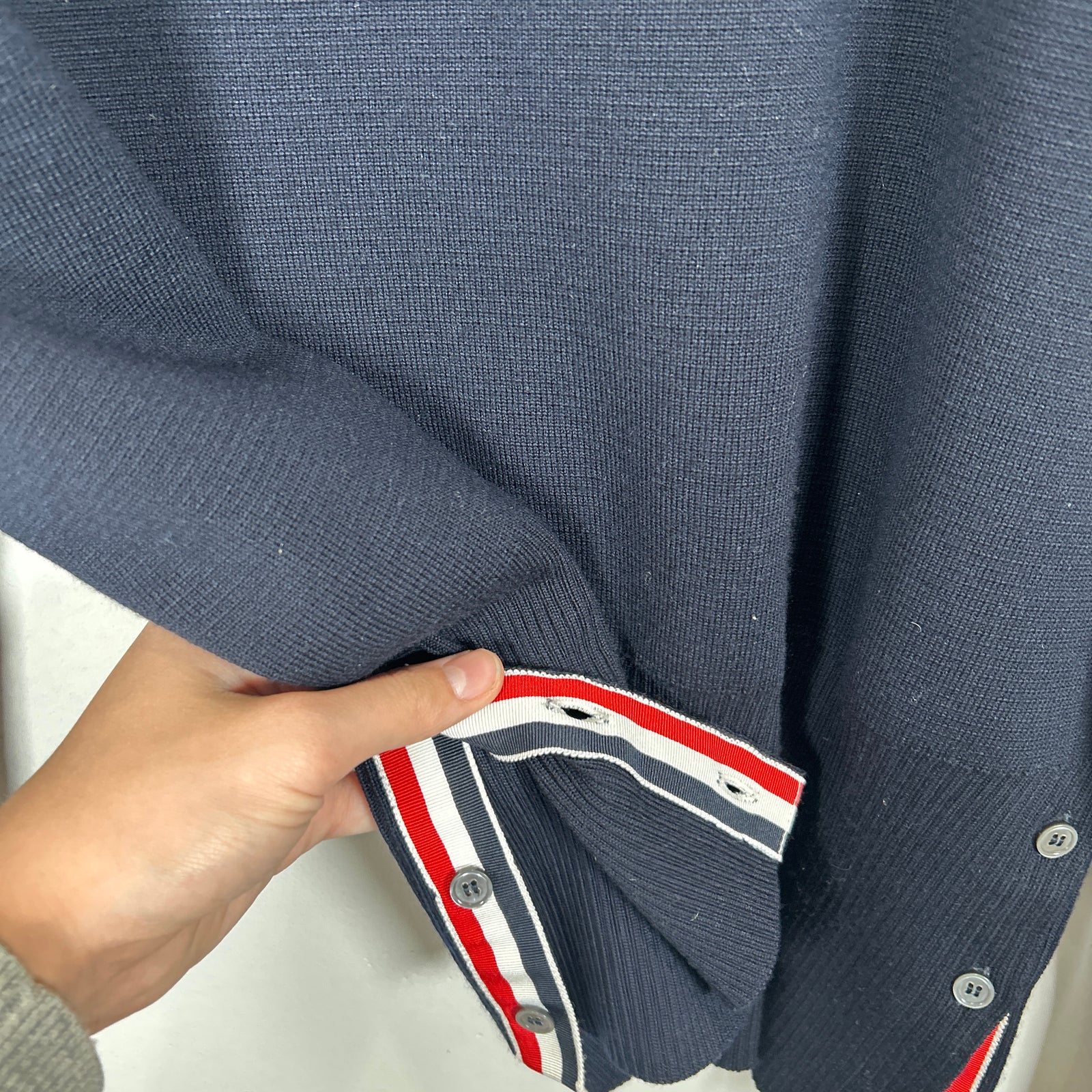 Thom Browne Navy Knit 4 Bat Sweater Size 3