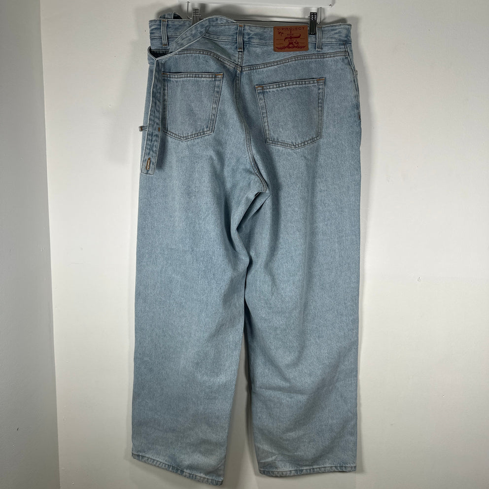 Y-Project Denim Waistband Belt Jeans Size 34