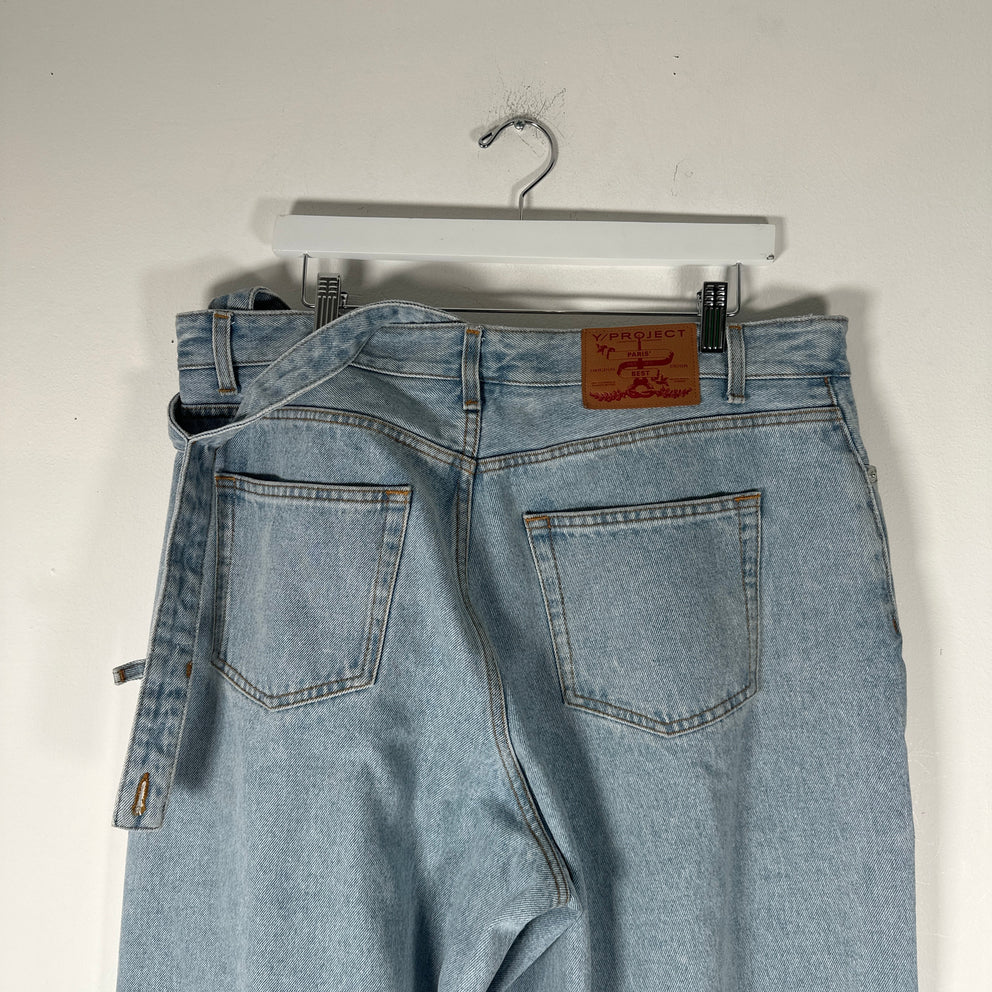 Y-Project Denim Waistband Belt Jeans Size 34