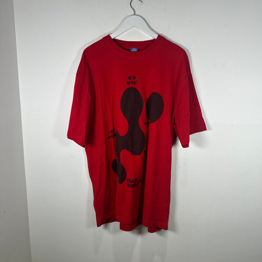 Mowalola Red 'Track' Graphic T-Shirt Size XXXL