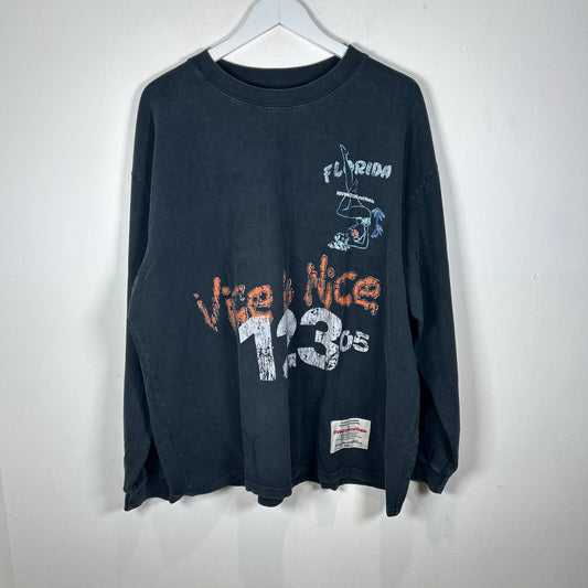 RIVINGTON roi Rebis Gray 'Miami Vice' Long-Sleeve T-Shirt Size XXL