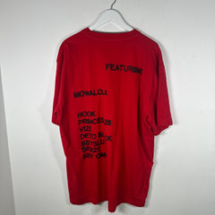 Mowalola Red 'Track' Graphic T-Shirt Size XXXL