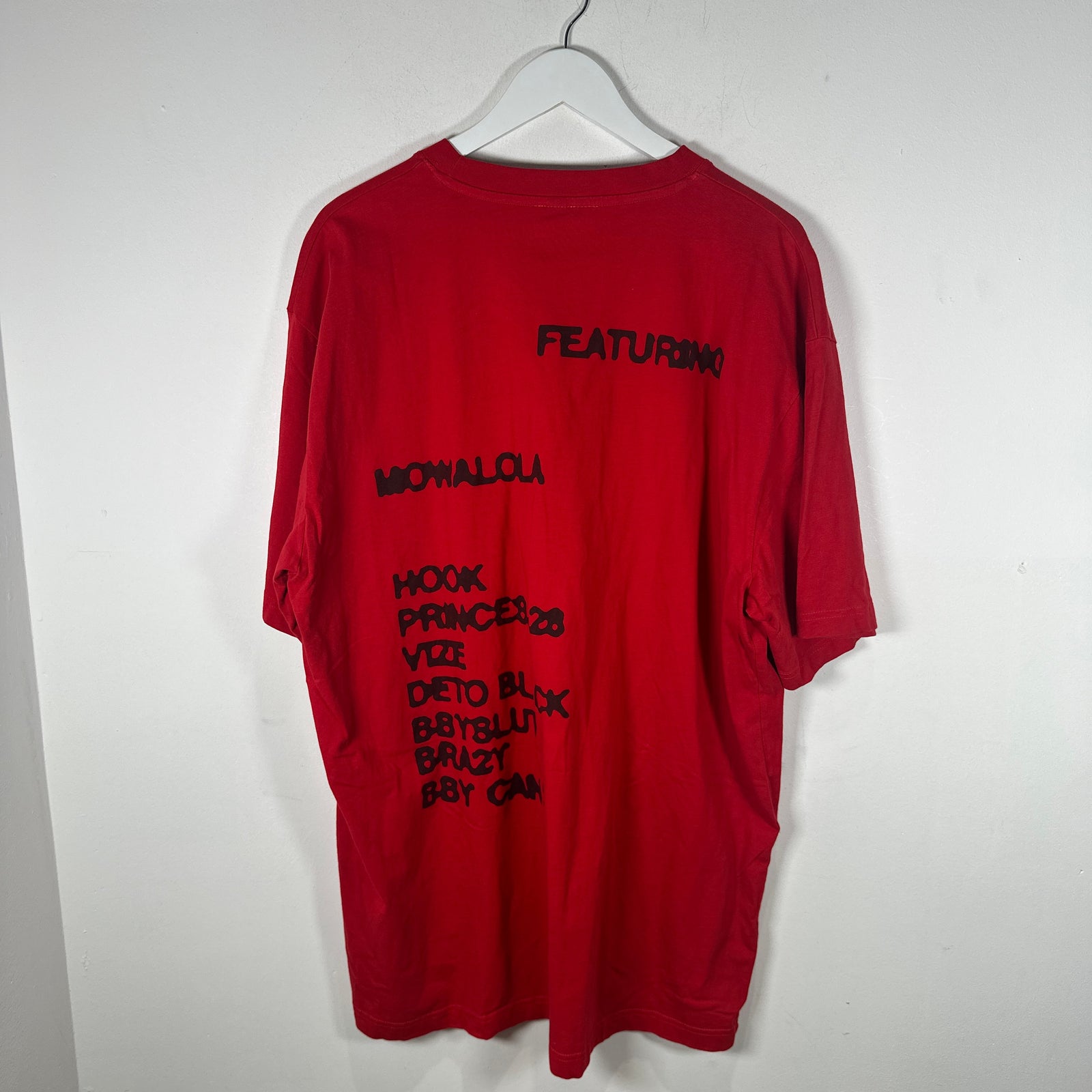 Mowalola Red 'Track' Graphic T-Shirt Size XXXL