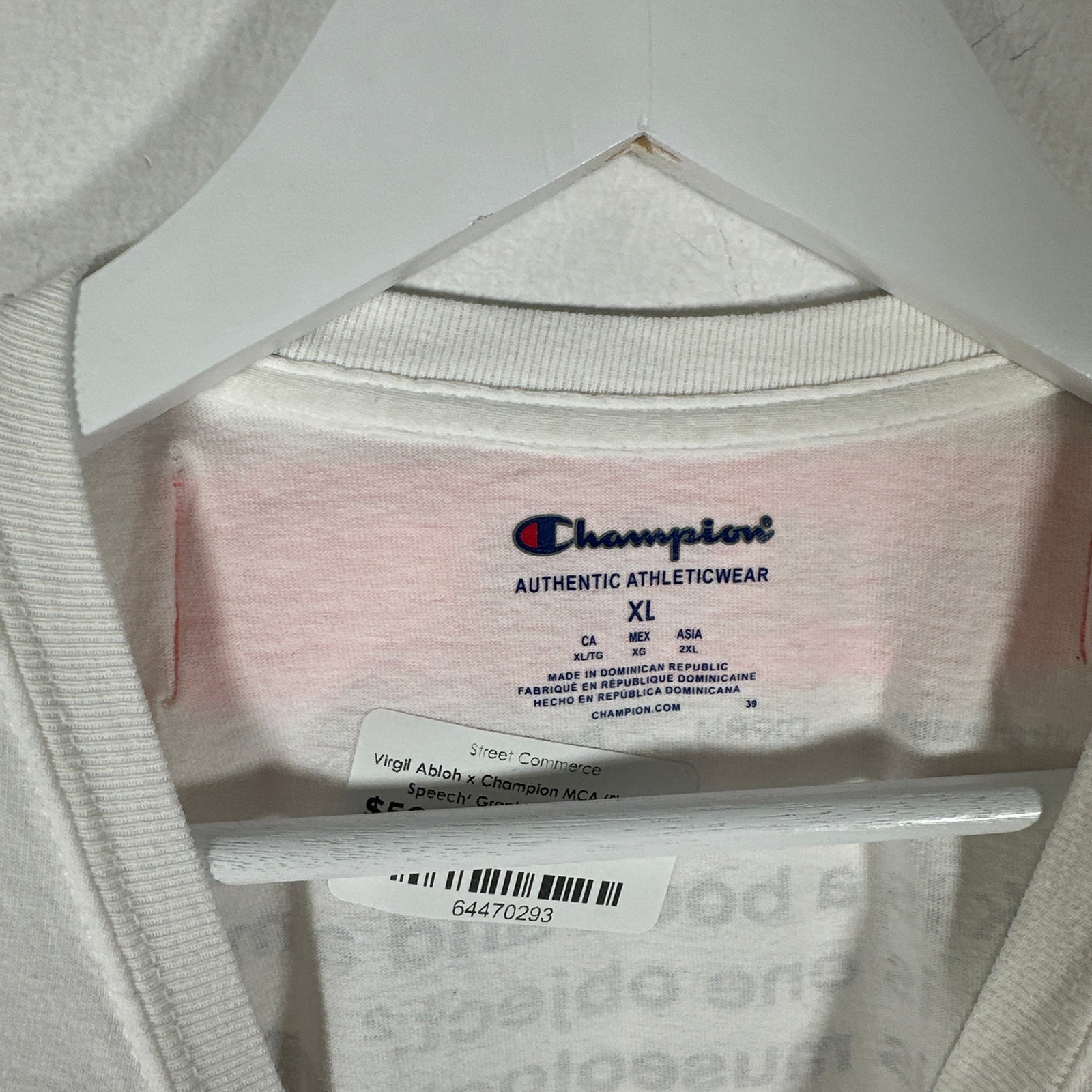 Virgil Abloh x Champion MCA 'Figures Of Speech' Graphic T-Shirt Size XL