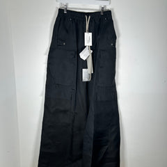 Rick Owens Black Woven Silk Bela Cargo Size 48
