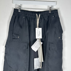 Rick Owens Black Woven Silk Bela Cargo Size 48