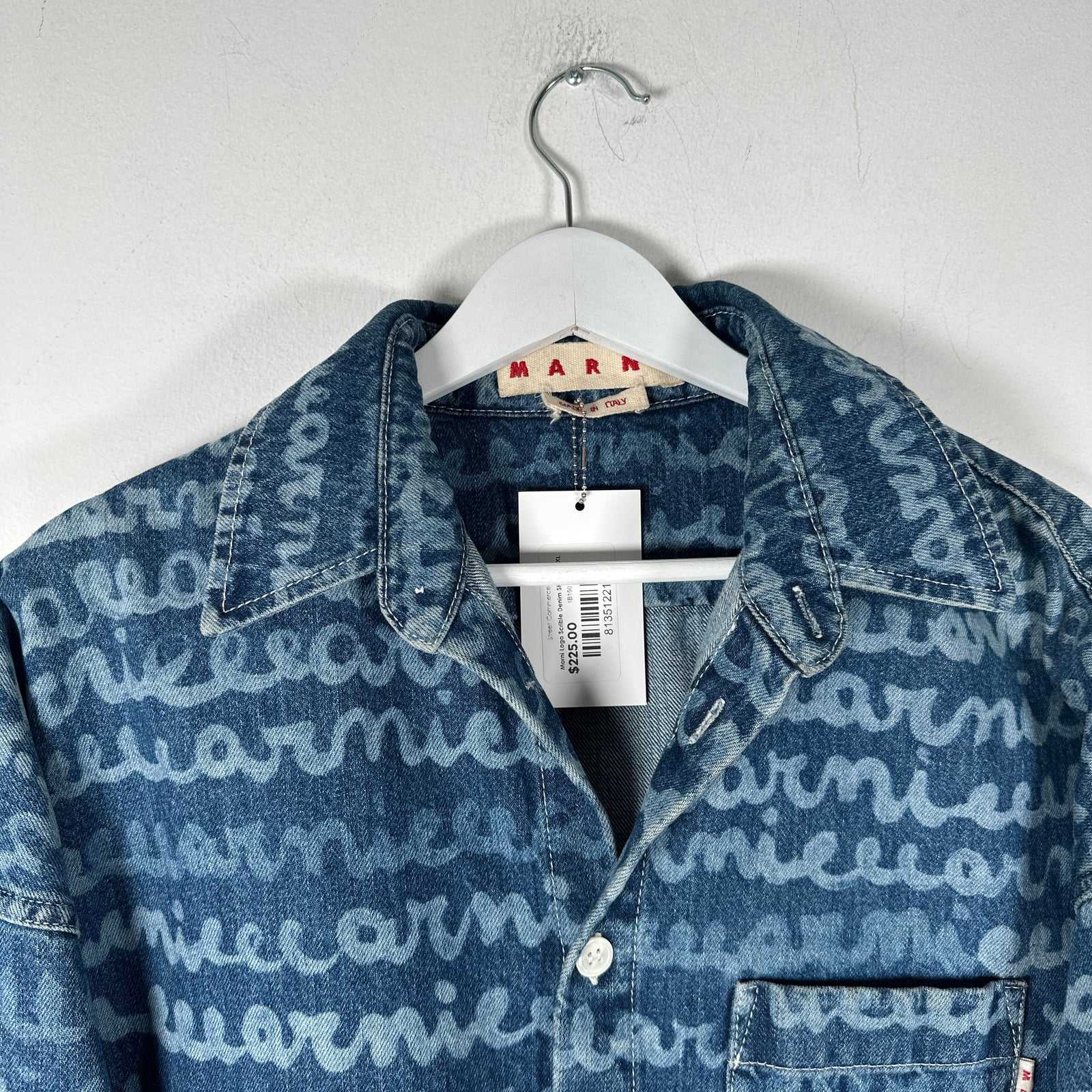 Marni Logo Scrible Denim Shirt Size XL
