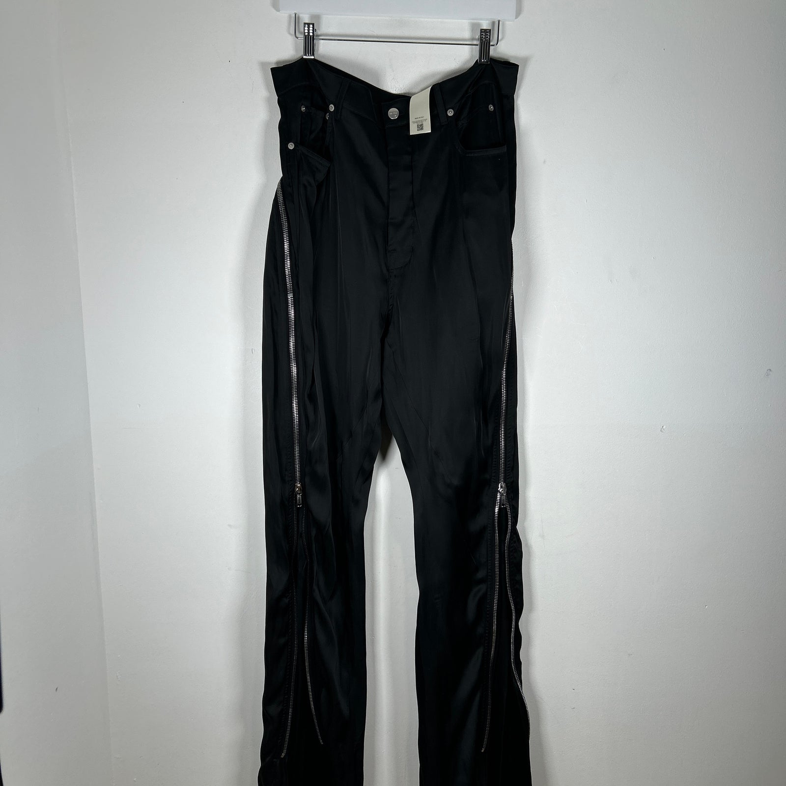 Rick Owens Black 'Satin' Bolan Banana Pants Size 34