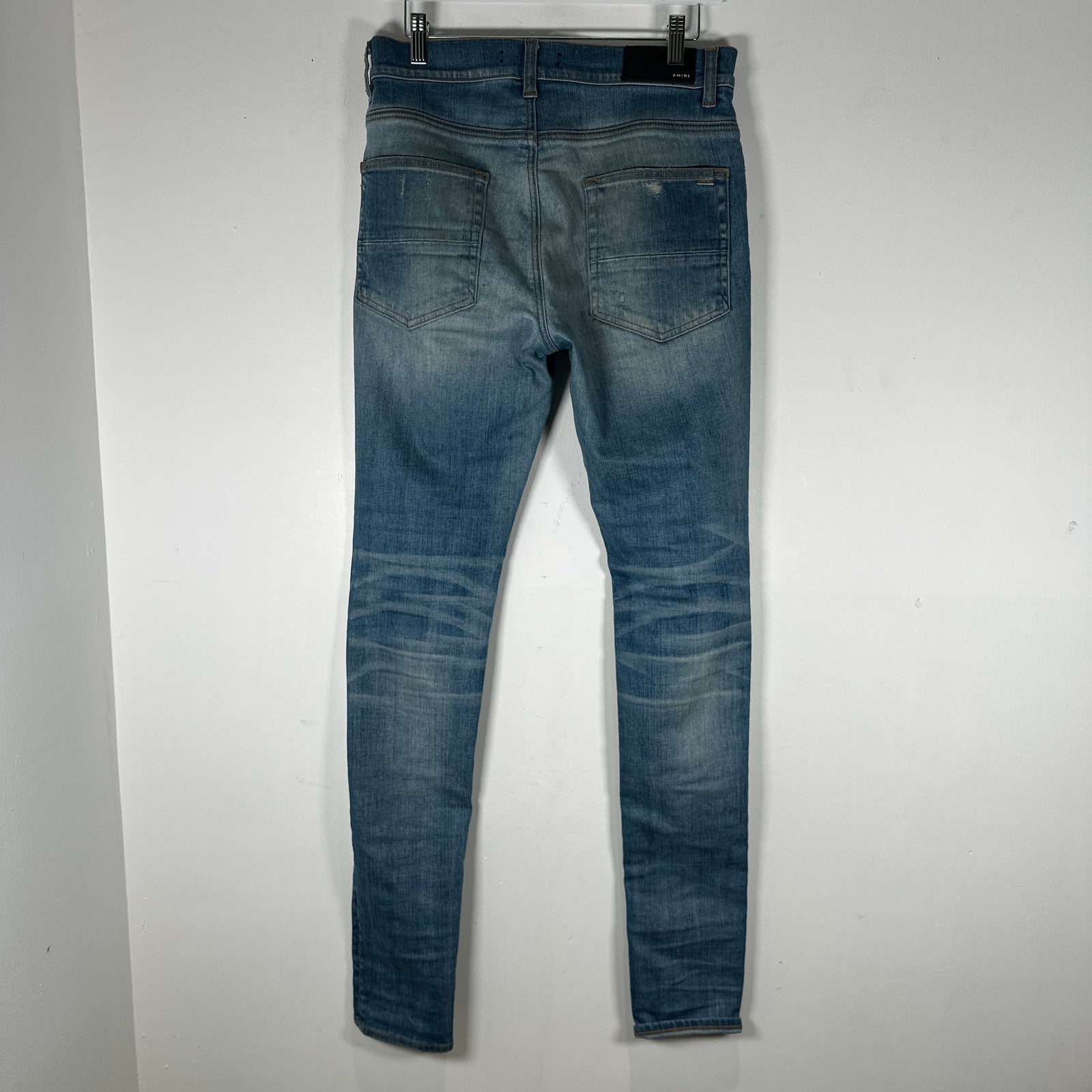 Amiri MX1 Light Brown Patches Light Wash Jeans Size 30