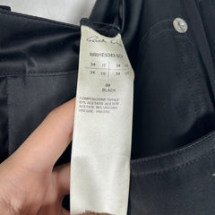 Rick Owens Black 'Satin' Bolan Banana Pants Size 34