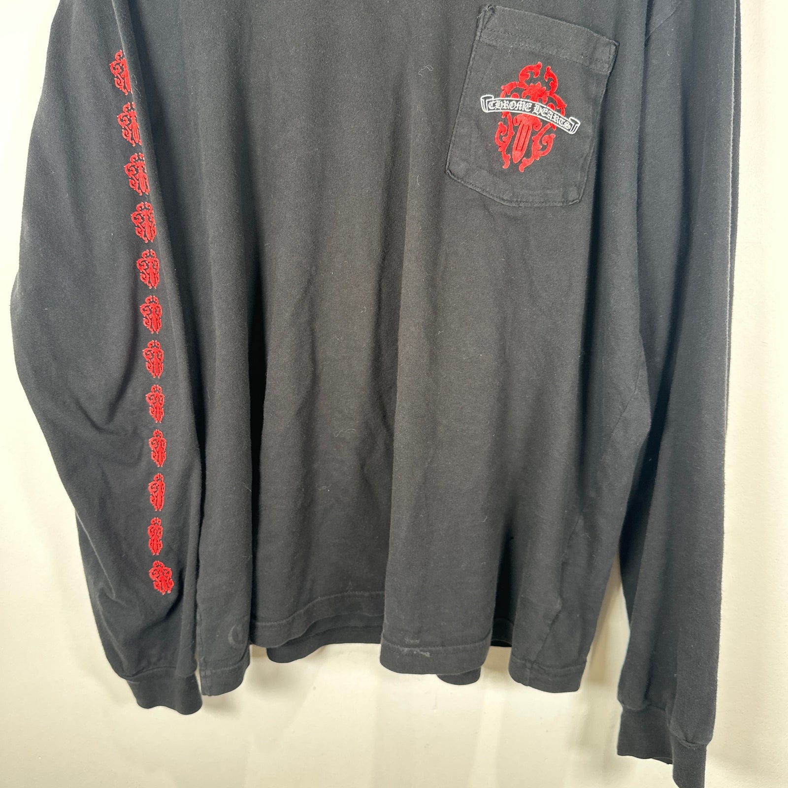 Chrome Hearts Red Eternal Vine Dagger Graphic Longsleeve Size XL