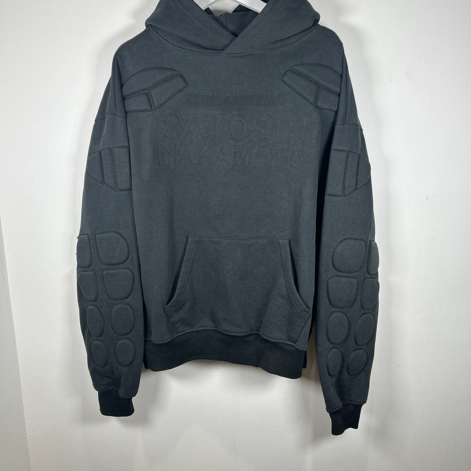 Satoshi Nakamoto Padded Moto Hoodie Size L