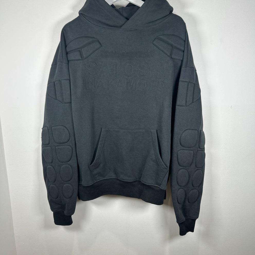 Satoshi Nakamoto Padded Moto Hoodie Size L