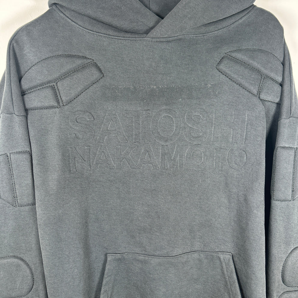 Satoshi Nakamoto Padded Moto Hoodie Size L