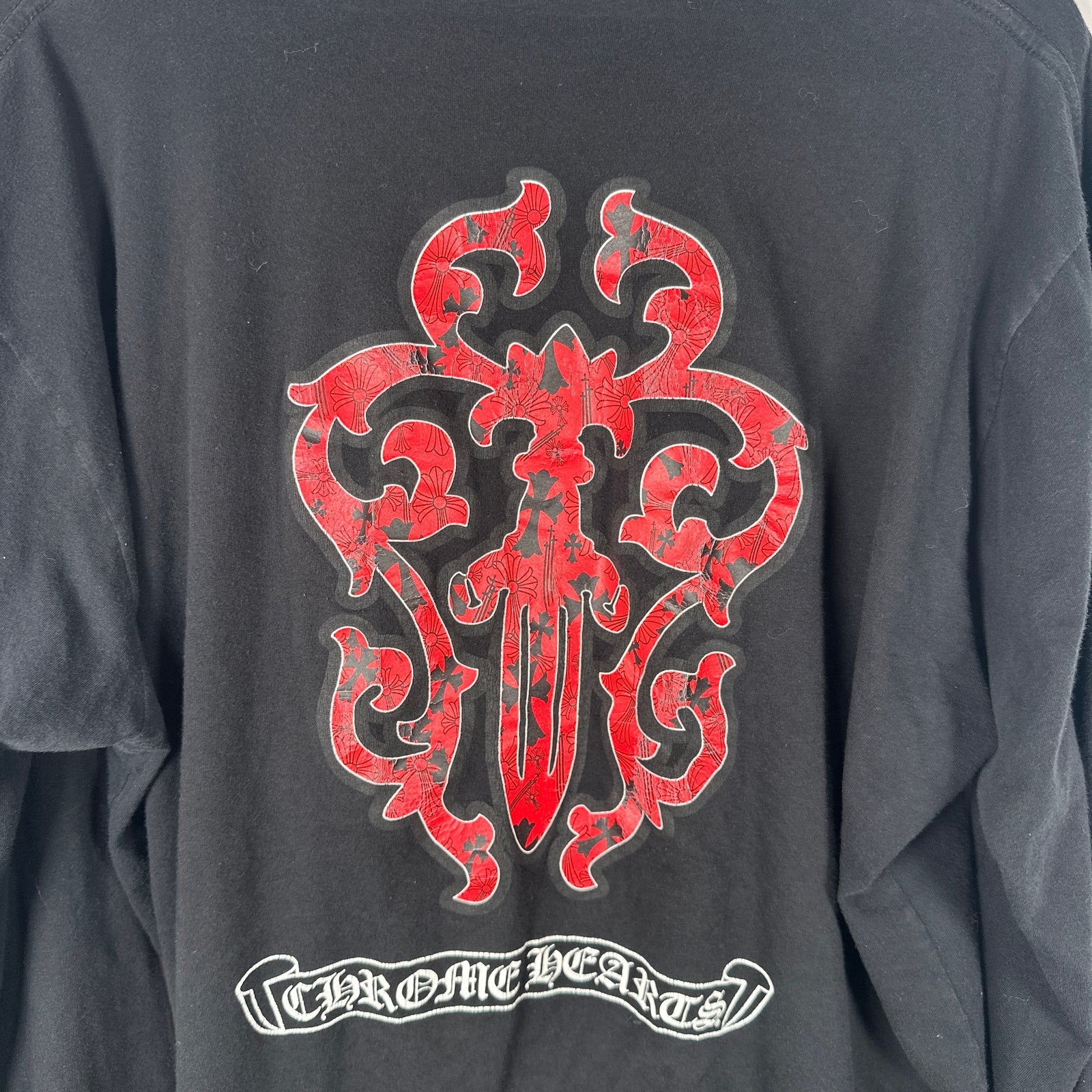 Chrome Hearts Red Eternal Vine Dagger Graphic Longsleeve Size XL