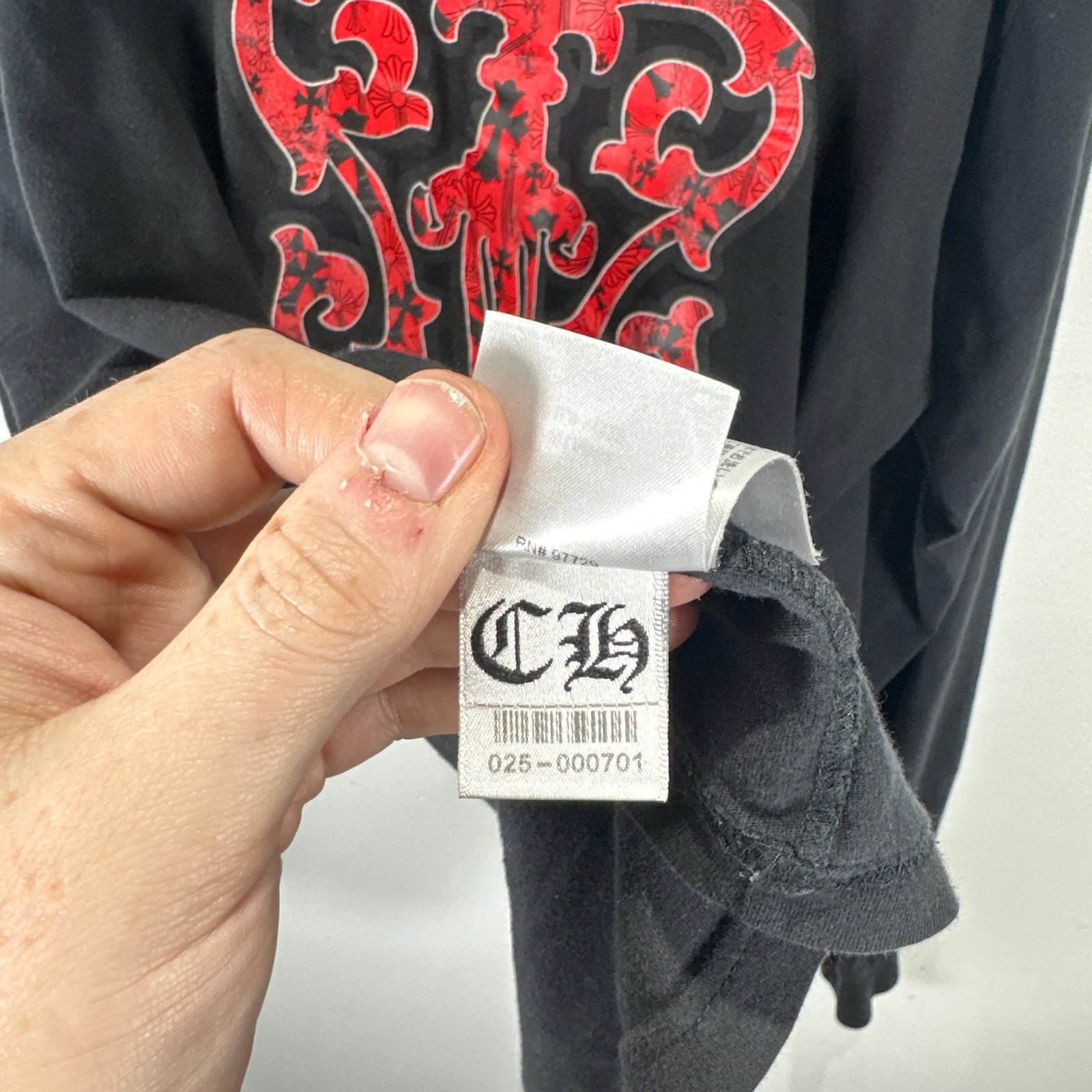 Chrome Hearts Red Eternal Vine Dagger Graphic Longsleeve Size XL