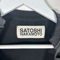 Satoshi Nakamoto 'Biker' Distressed T-Shirt Size L