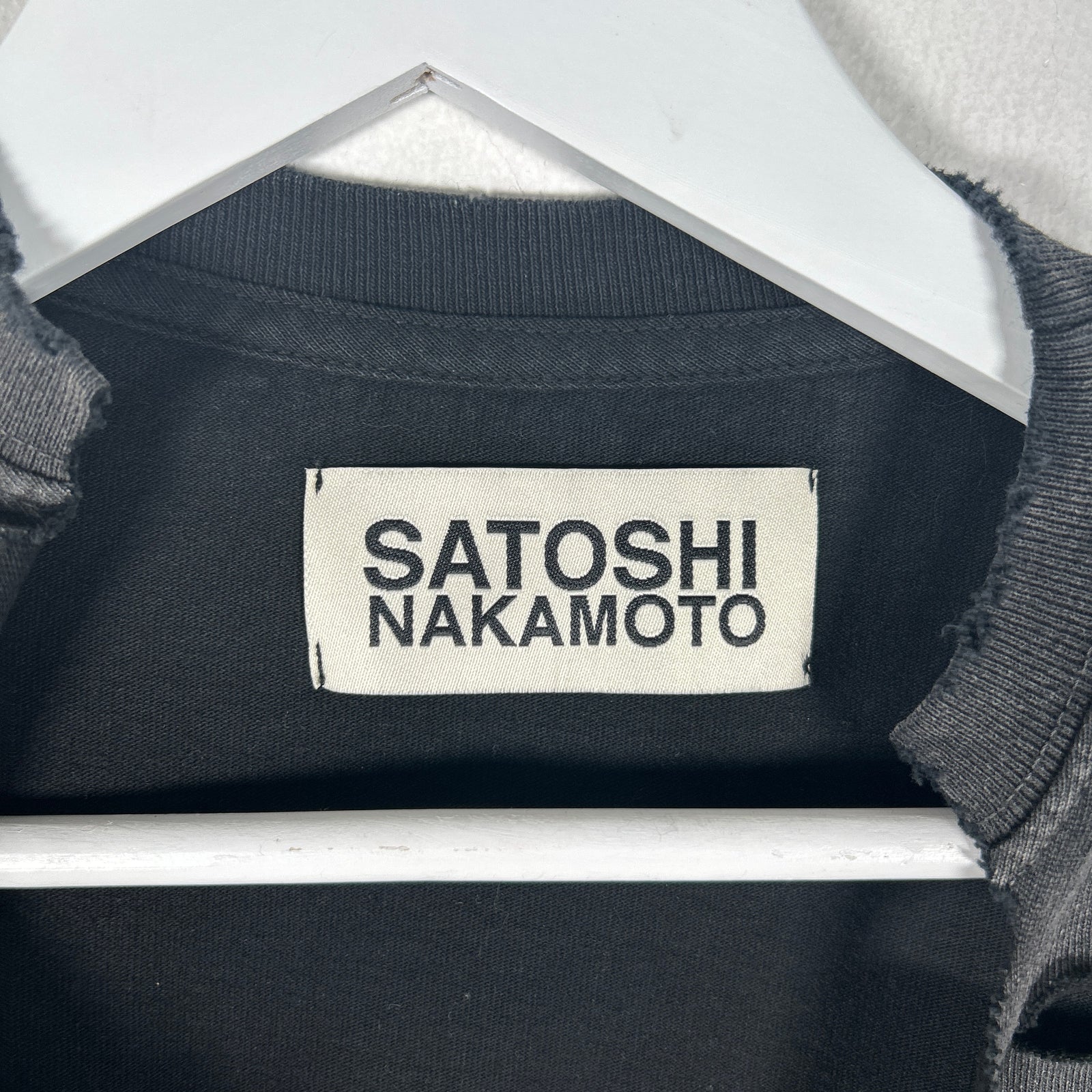 Satoshi Nakamoto 'Biker' Distressed T-Shirt Size L