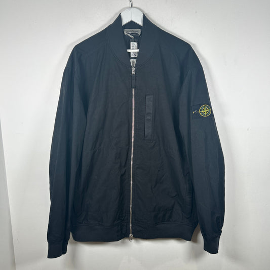 Stone Island Black Zip Up Jacket Size 2XL